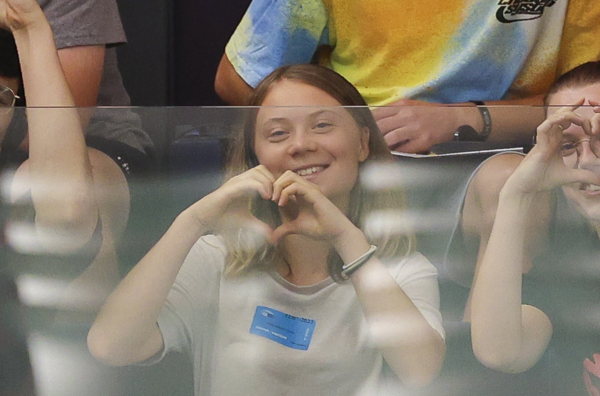 Greta Thunberg is once again in the spotlight after being pictured giving MEPs the middle finger in the European Parliament. (EPA-EFE/JULIEN WARNAND)