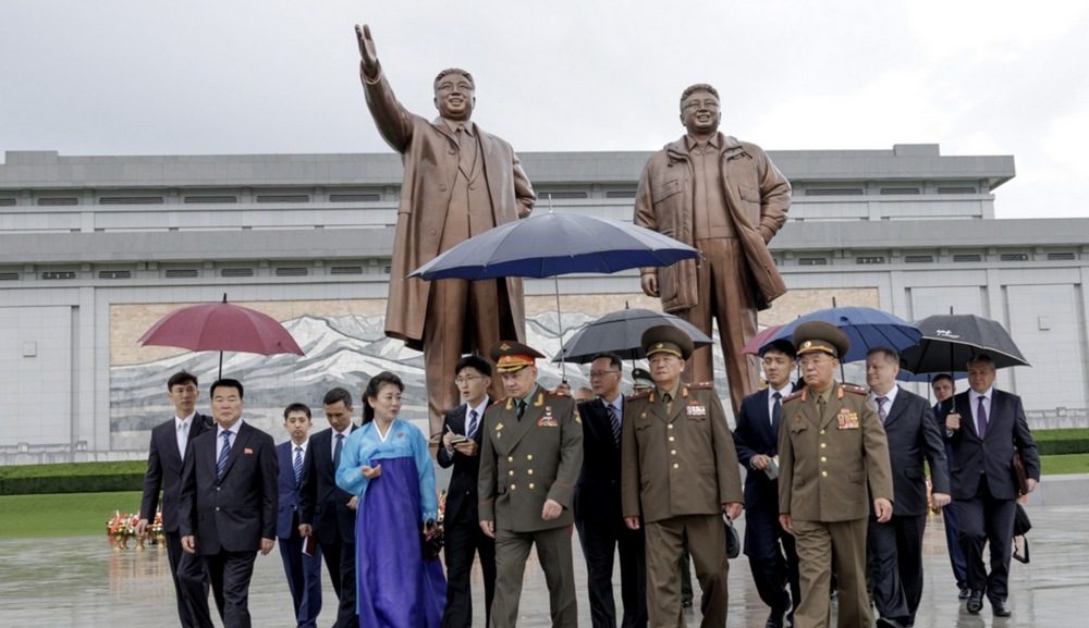 North Korea has welcomed Russia's defence minister, Sergey Shoigu, rolling out the red carpet for the senior official upon his arrival to the country's capital of Pyongyang. (EPA-EFE/RUSSIAN DEFENCE MINISTRY PRESS SERVICE)