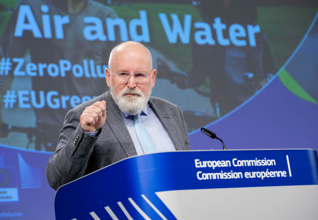 Frans Timmermans, the European Union's Green Deal bigwig, has insisted that the production of all cars that burn CO2 will be banned in the bloc from 2035 onwards. (Photo by Thierry Monasse/Getty Images)