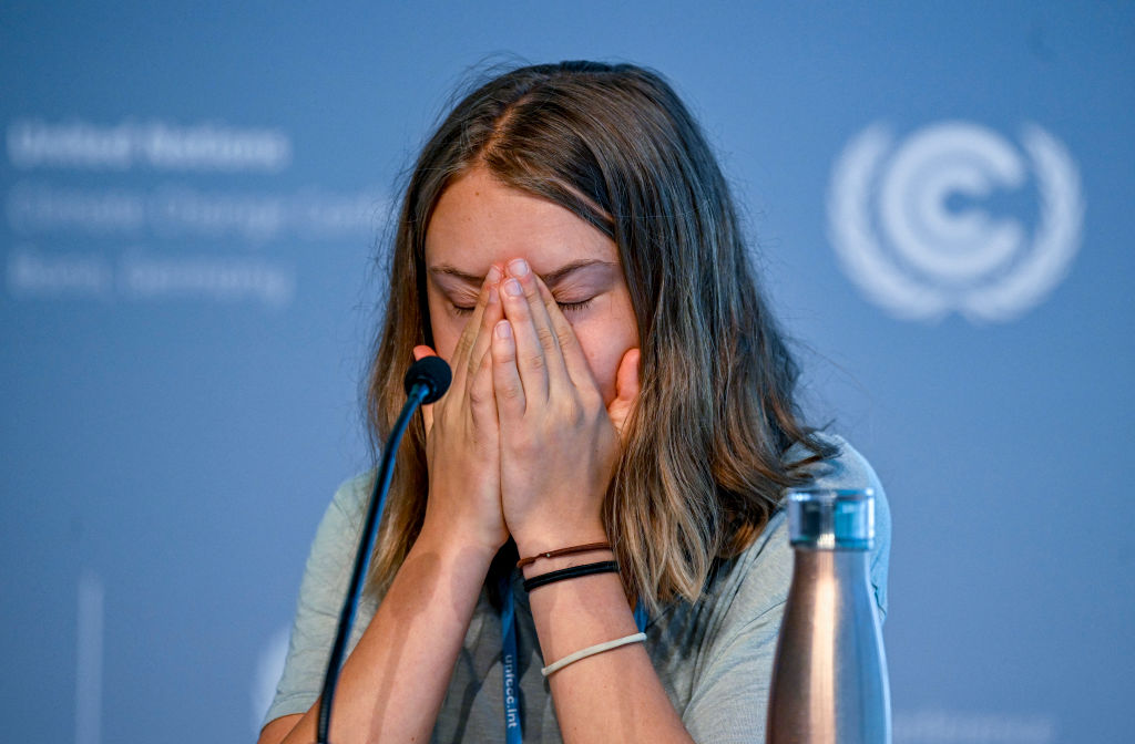 Climate activist Greta Thunberg has managed to avoid jail time after being found guilty of disobeying police during a climate protest in June. (Photo by Sascha Schuermann/Getty Images)