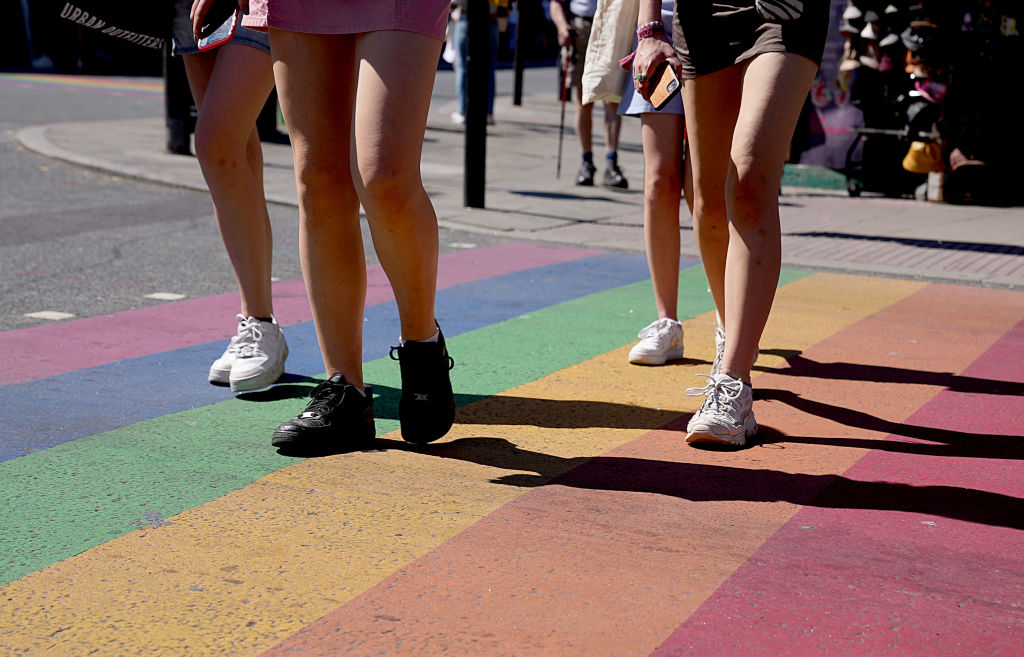 Authorities in Brussels have spent €65,000 on rainbow-coloured zebra crossings since 2019, a response to a parliamentary question has revealed. (Photo by Edward Smith/ Getty Images)