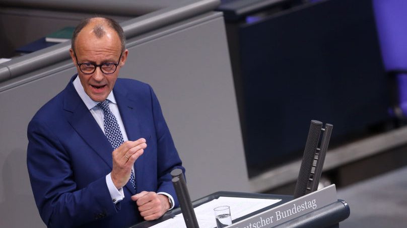 The German state is currently experiencing a "creeping process of deindustrialisation", Christian Democratic Union (CDU) leader Friedrich Merz has said. (Photo by Adam Berry/Getty Images)