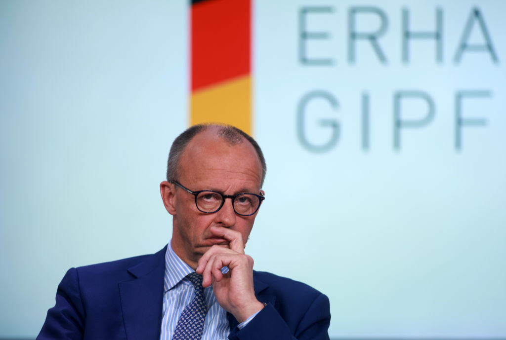 Friedrich Merz, the parliamentary head of Germany's Christian Democratic Union (CDU), now appears to be fighting for his party leadership after advocating for cooperation with the AfD. (Photo by Johannes Simon/Getty Images)