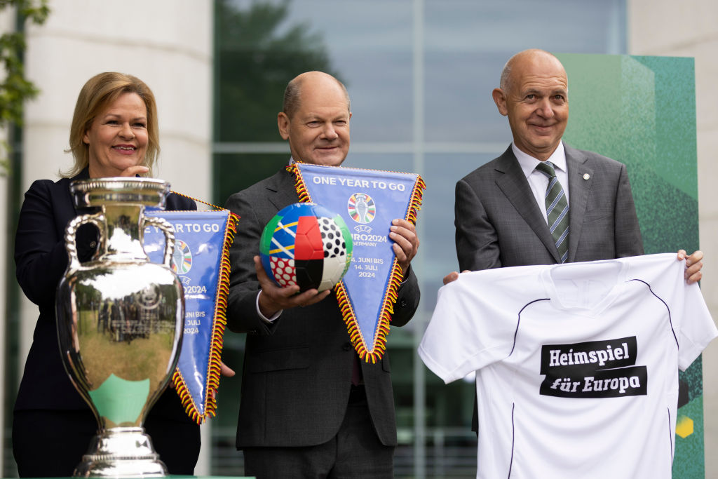 The Euro 2024 football tournament will push vegan food and "all-gender toilets" as part of a major "diversity and inclusion" drive, organisers have announced. (Photo by Maja Hitij/Getty Images)