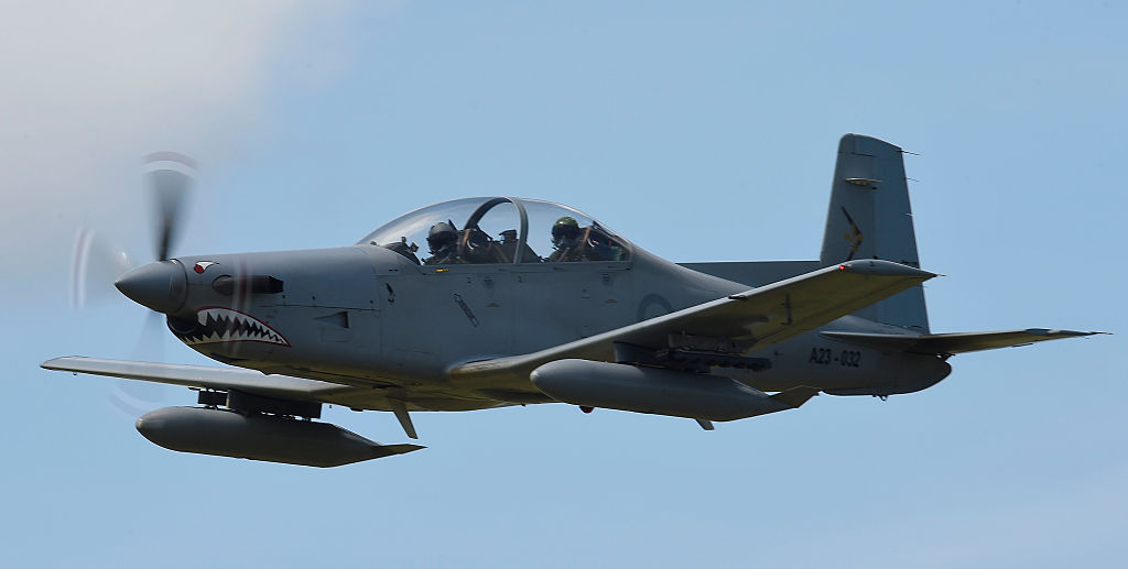 There is a secret defence agreement in place between the UK and its EU neighbour, Ireland, a former government minister has confirmed. Image depicts a PC/9A flown by the Royal Australian Air Force. (Photo by Ian Hitchcock/Getty Images)