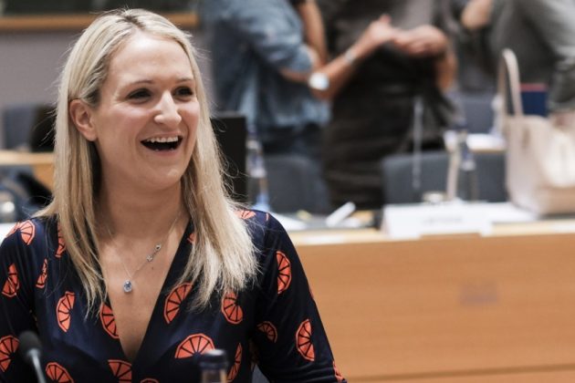 Helen McEntee, Ireland's minister for justice, is under serious pressure after a rapid rise in crime in the country's capital of Dublin. (EPA-EFE/OLIVIER HOSLET)