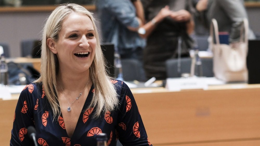 Helen McEntee, Ireland's minister for justice, is under serious pressure after a rapid rise in crime in the country's capital of Dublin. (EPA-EFE/OLIVIER HOSLET)