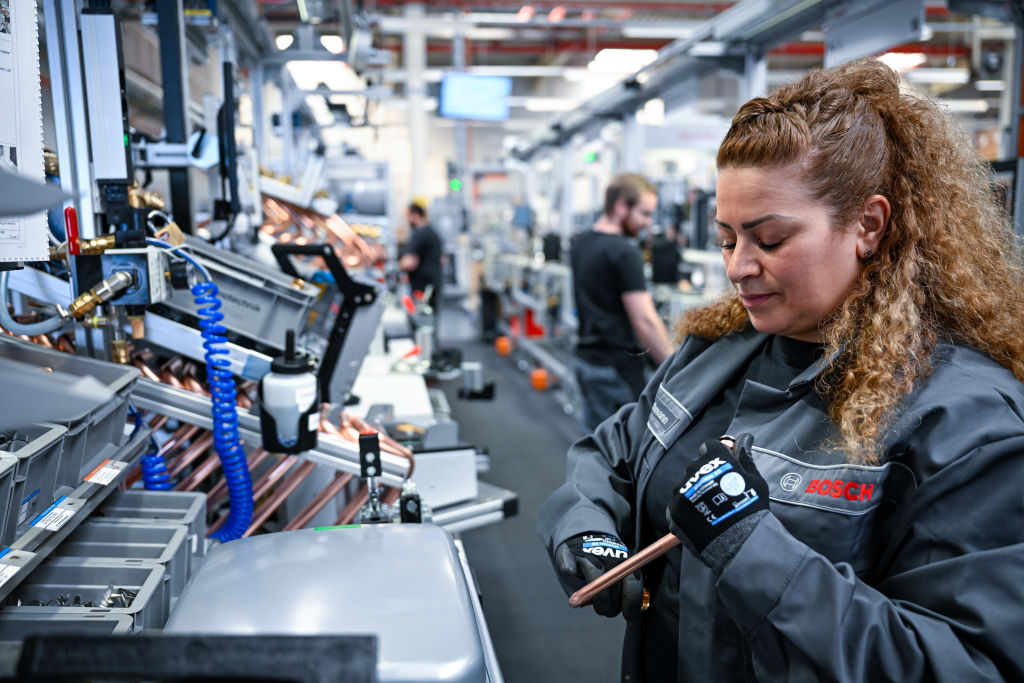 Nearly one-third of businesses operating in Germany are moving some of their operations out of the country in response to its green agenda, research has found. (Photo by Sascha Schuermann/Getty Images)