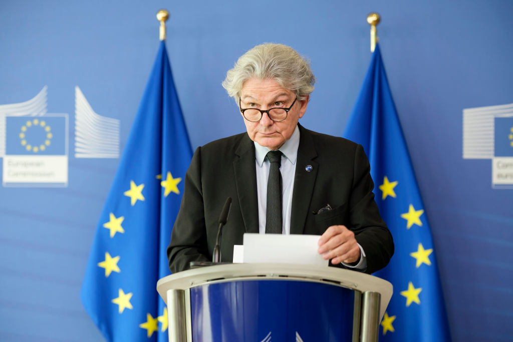 Free speech defenders have warned against a rumoured bid by the EU's top online censorship advocate to become European Commission President in 2024. (Thierry Monasse/Getty Images)
