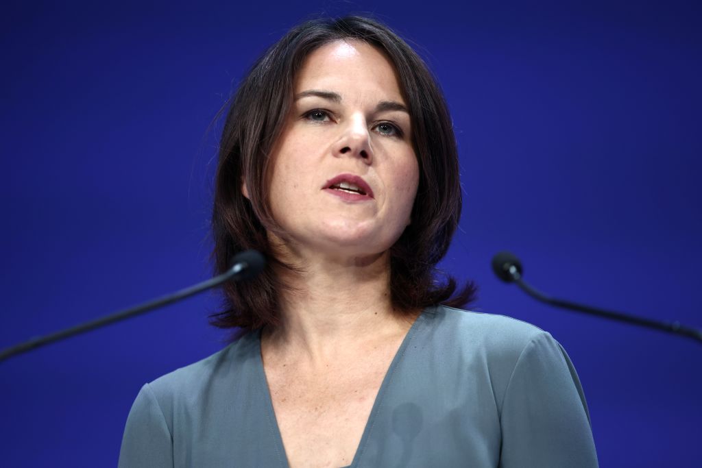 Officials working for Annalena Baerbock, Germany's progressive foreign minister, reportedly told Twitter to censor an account mocking her last month. (Photo by Henry Nicholls - WPA Pool/Getty Images)