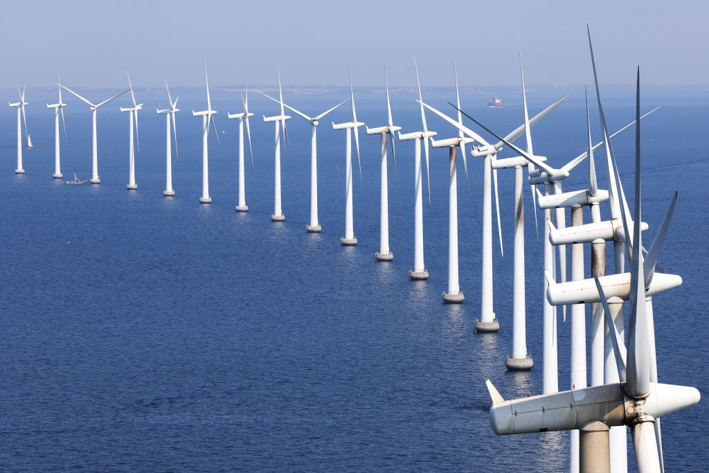 Communist China has outstripped the continent of Europe in terms of wind production, an international report has found. (Photo by David Gray/Getty Images)