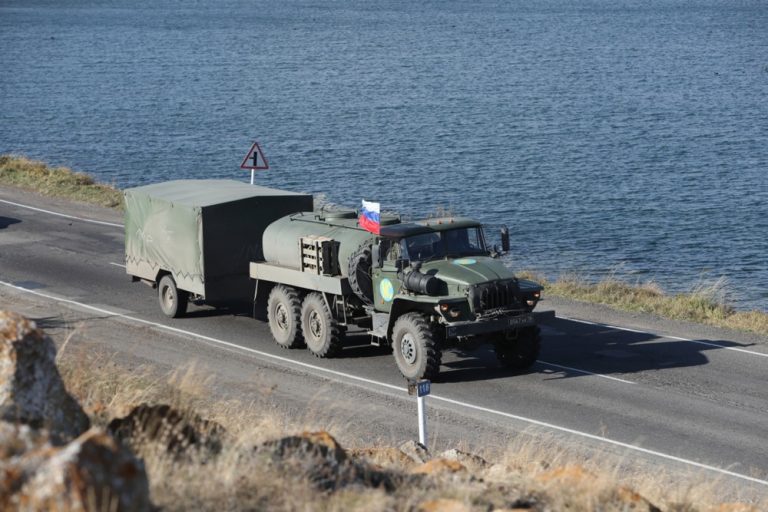 Azerbaijani military forces were behind the killing of five Russian peacekeepers in Nagorno-Karabakh, Azerbaijan's ambassador to the European Union has confirmed. (EPA-EFE/HAYK BAGHDASARYAN /PHOTOLURE)