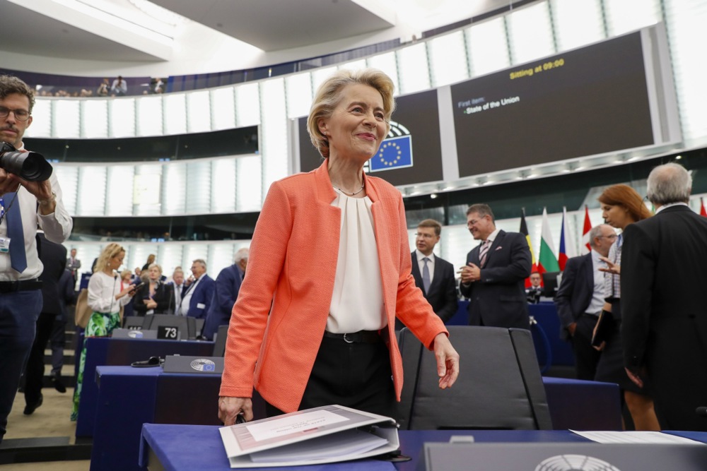 European Commission President Ursula von der Leyen has asked for individual EU member states to trust Brussels to deal with the surge in coups in Africa. (EPA-EFE/JULIEN WARNAND)
