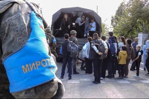 Azerbaijan is engaging in a "full swing ethnic cleansing" against ethnic Armenians in Nagorno-Karabakh, the country's ambassador-designate to the EU has claimed. (EPA-EFE/RUSSIAN DEFENCE MINISTRY PRESS SERVICE HANDOUT)