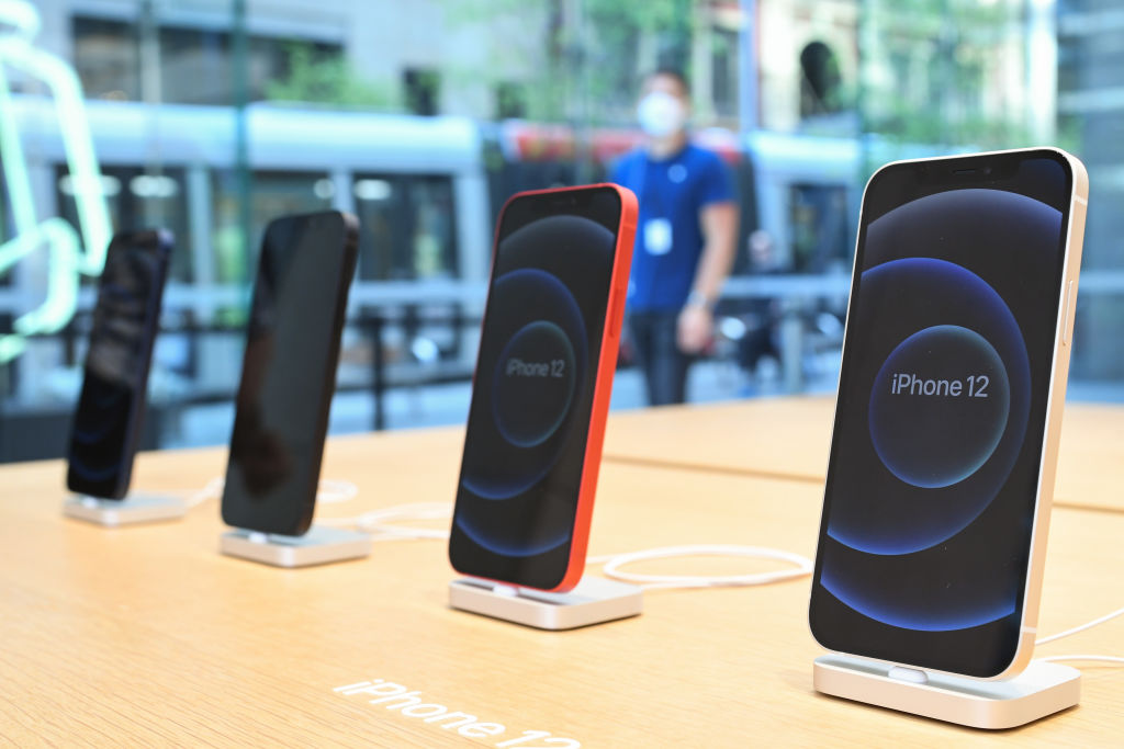 The ANFR radiation watchdog told Apple on Tuesday to halt sales of iPhone 12s in France after tests which it said showed the phone's Specific Absorption Rate (SAR) was higher than legally allowed. (Photo by James D. Morgan/Getty Images)