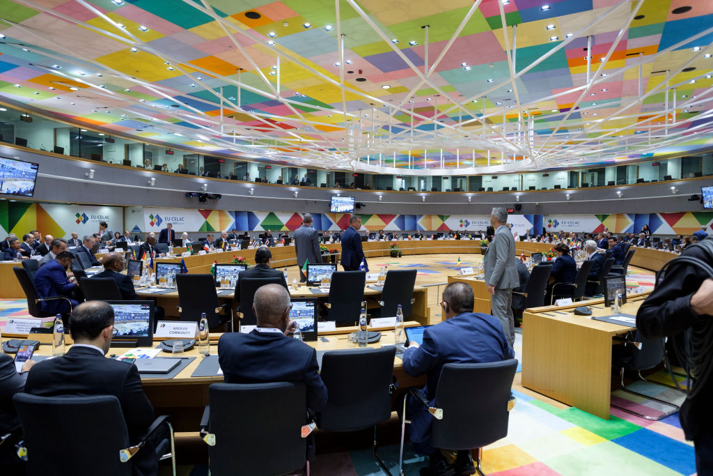 The European Union has lifted sanctions on three Russian businessmen, as well as one Russian government official, amid legal difficulties faced by the bloc. (Photo by Thierry Monasse/Getty Images)