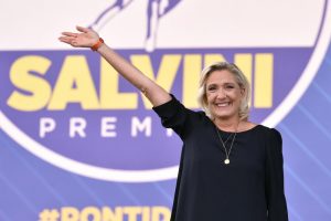 Marine Le Pen's Rassemblement National (RN) has surged ahead in the French opinion polls ahead of the 2024 EU elections. (EPA-EFE/MARAVIGLIA)