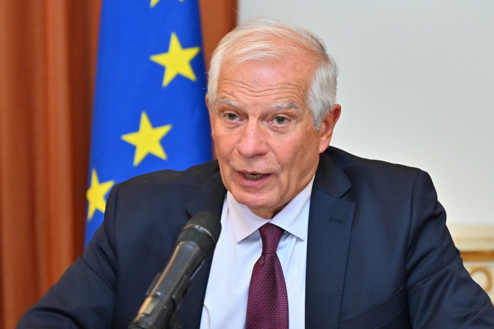 Israel is acting "contrary to international law" with elements of its military intervention in Palestine, EU foreign affairs chief Josep Borrell has claimed. (EPA-EFE/FAISAL AL BALUSHI)