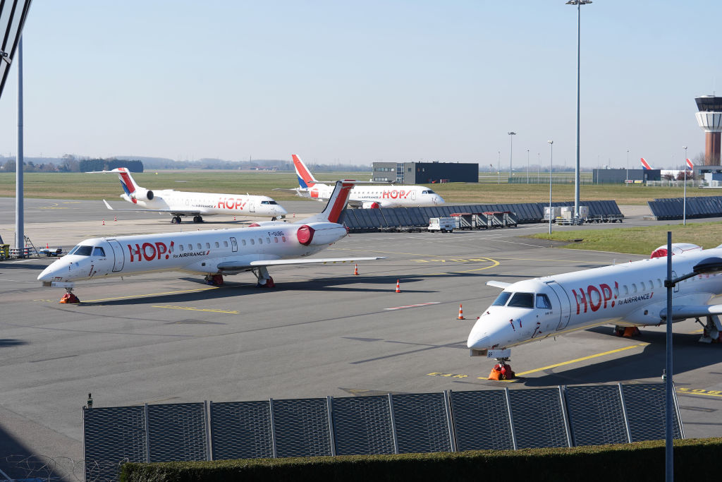 Eight French airports faced security alerts on Wednesday and several were evacuated for checks, the DGAC aviation authority said, and the Palace of Versailles closed again due to its third security scare in five days. (Photo by Sylvain Lefevre/Getty Images)
