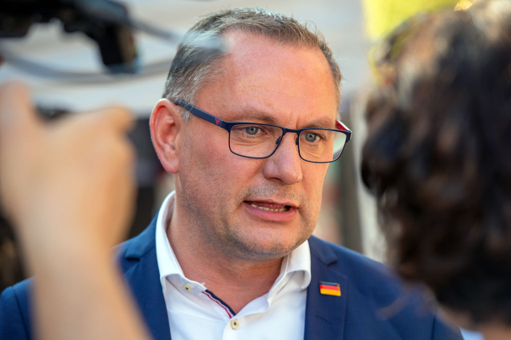 A leader of the populist Alternative für Deutschland (AfD) is in intensive care after he was allegedly attacked on the campaign trail. (Photo by Craig Stennett/Getty Images)