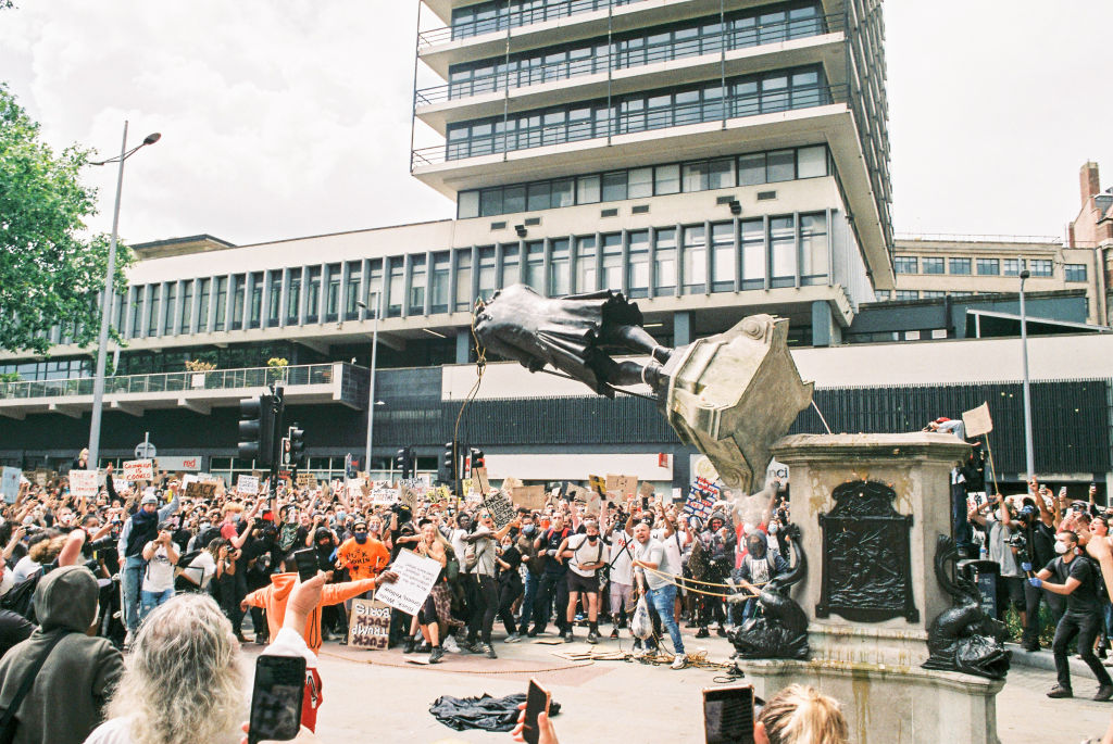 Black Lives Matter protesters toppled the statue of slave owner Sir Edward Colston on June 7, 2020 in Bristol, England.
