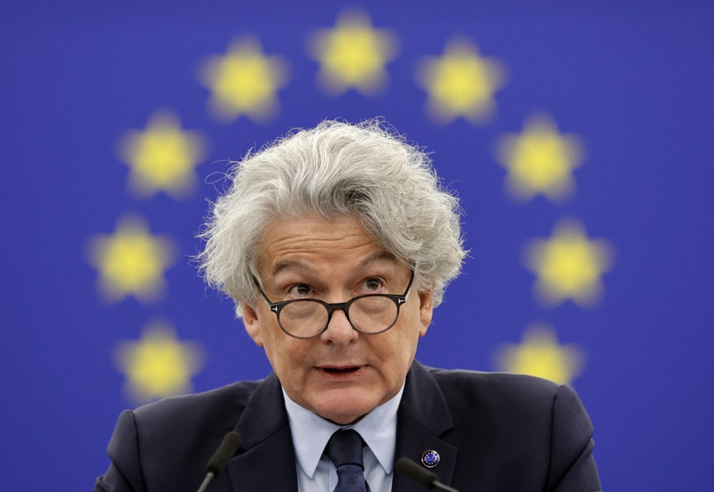 Europe's so-called "digital enforcer", Thierry Breton, has announced an official EU investigation into Elon Musk's X, formerly known as Twitter. (EPA-EFE/RONALD WITTEK)