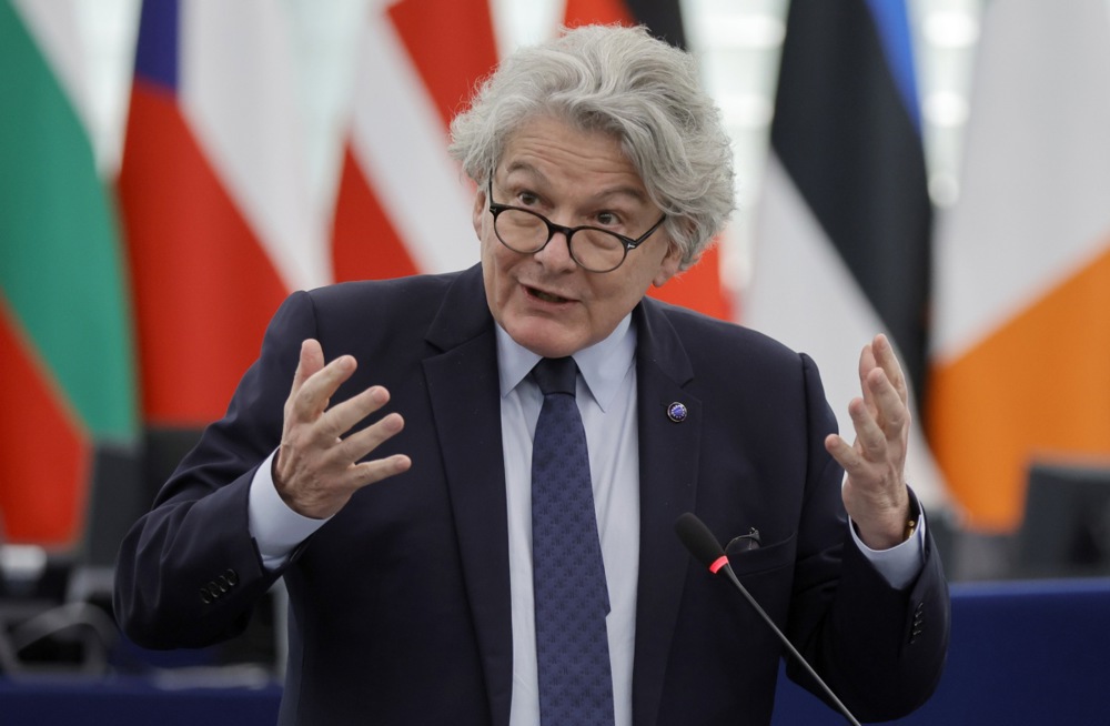 AI enthusiasts and business leaders have spent the weekend berating Brussels' so-called "digital enforcer", Thierry Breton, over the newly agreed EU deal to regulate AI. ( EPA-EFE/RONALD WITTEK)