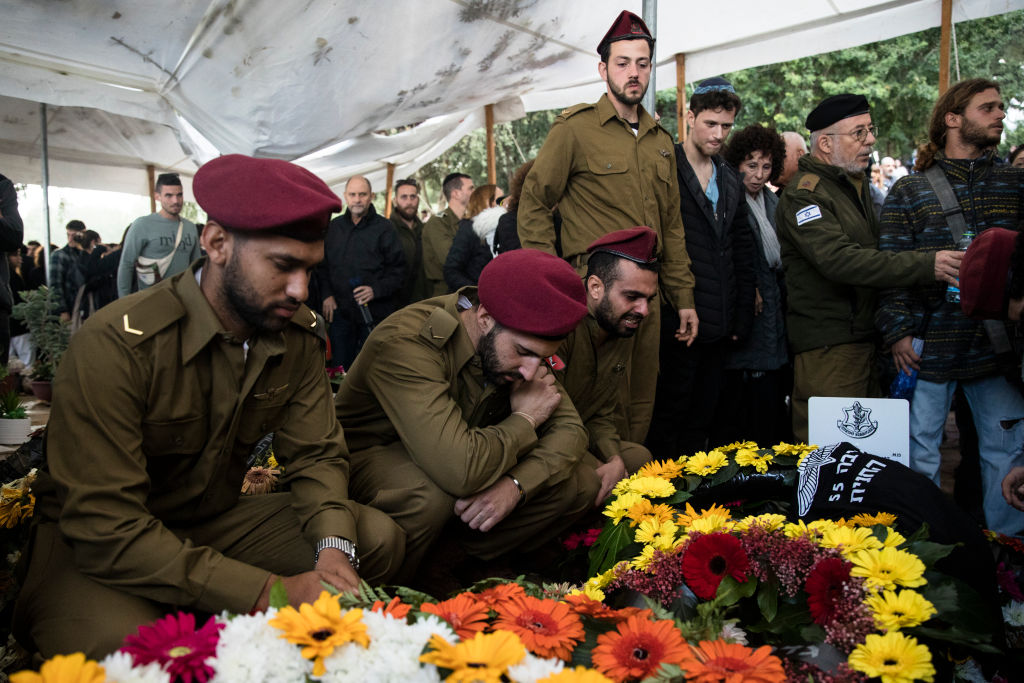 The Israeli and Palestinian foreign ministers are to meet their European Union counterparts on Monday as the EU considers potential steps toward a comprehensive peace between the two sides even as the war in Gaza rages on. (Photo by Amir Levy/Getty Images)