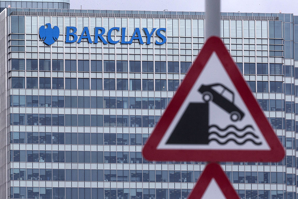 Barclays claims it is helping to avoid humanity falling off an ecological cliff by stopping "direct financing" of new oil and gasfields.(Photo by Oli Scarff/Getty Images)