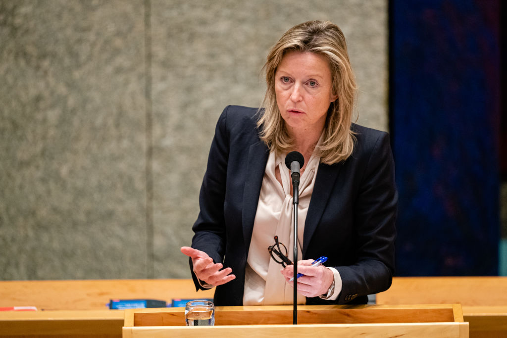 Dutch minister Kajsa Ollongren says Netherlands will aid Ukraine with military drones technology. (Jeroen Meuwsen/BSR Agency/Getty Images)