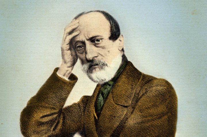 Giuseppe Mazzini (June 22, 1805 – March 10, 1872) Italian politician and patriot, revolutionary of the Risorgimento. Portrait in a lithograph, Italy approx. 1840. (Photo by Fototeca Gilardi/Getty Images)