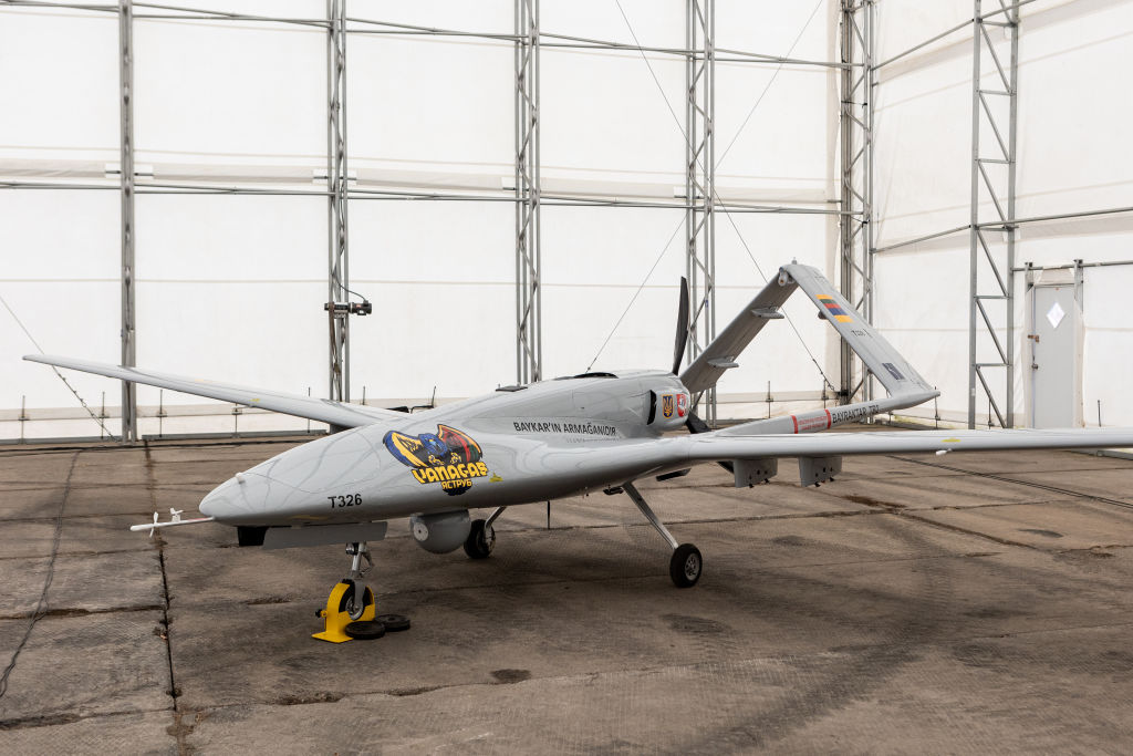 Azerbaijan is buying drones and military equipment from abroad amid heightened tensions with Armenia, a senior diplomat has claimed. (Photo by Paulius Peleckis/Getty Images)