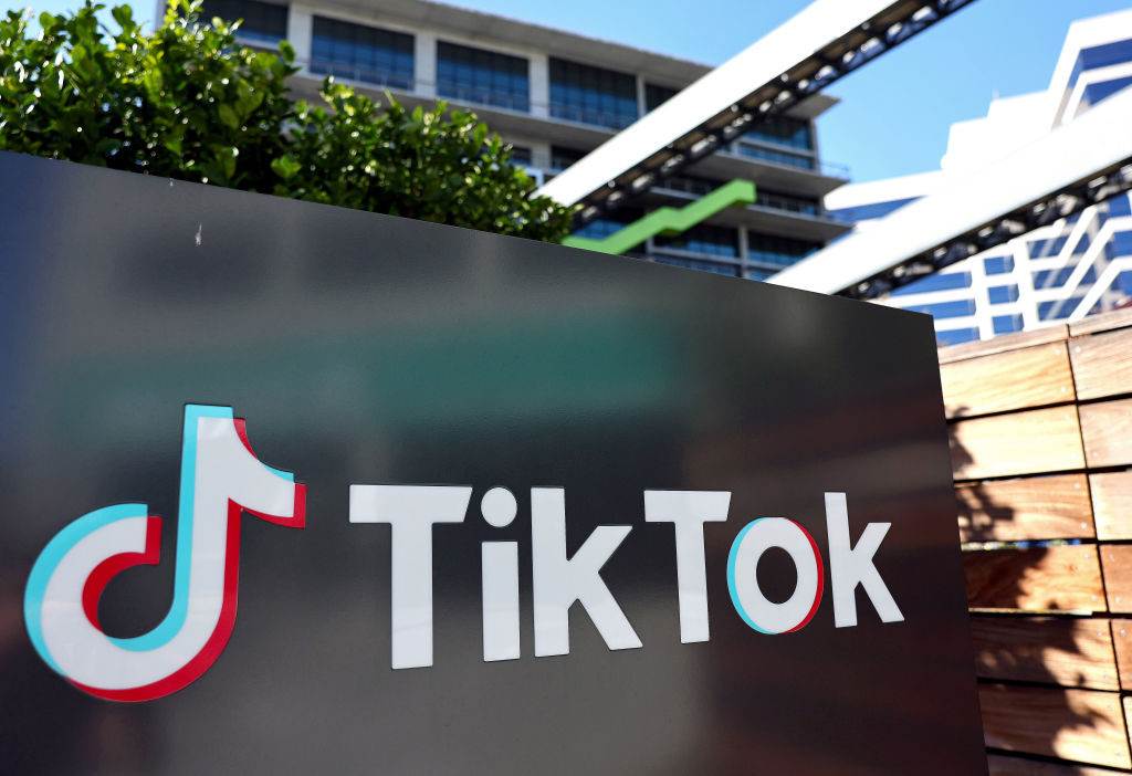 Chinese-owned social media platform TikTok has threatened to censor politicians it deems to be promoting "misinformation" in the run-up to the European elections. (Photo by Mario Tama/Getty Images)