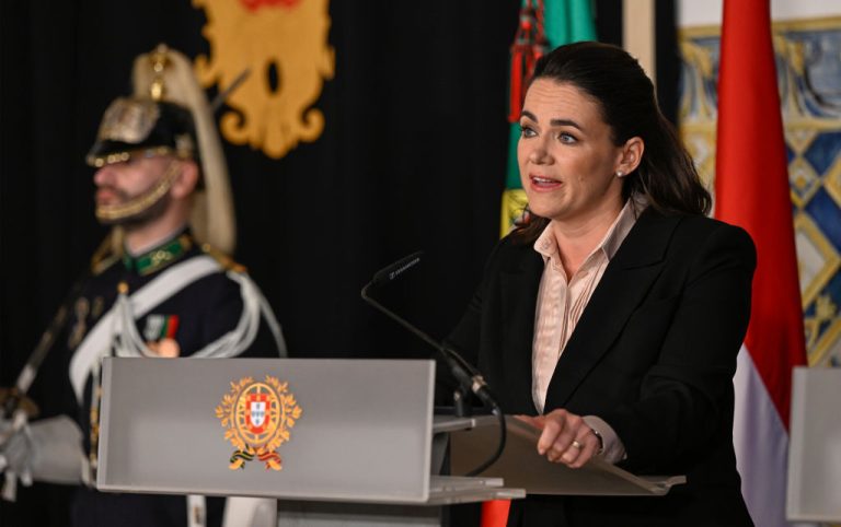 Hungarian President Katalin Novak resigned on Saturday after coming under mounting pressure for pardoning a man convicted of helping to cover up sexual abuse in a children's home. (Photo by Horacio Villalobos#Corbis/Corbis via Getty Images)