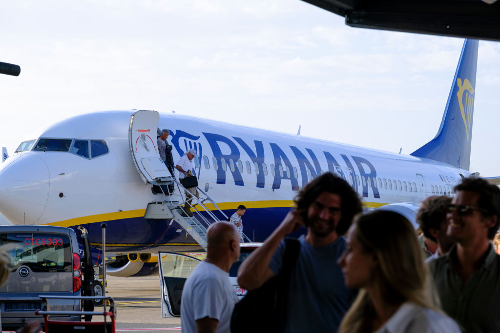 Ryanair, one of Europe's largest airlines, has publicly "fact-checked" Ireland's ruling Green Party amid a growing social media feud with the group. (Photo by Thierry Monasse/Getty Images)