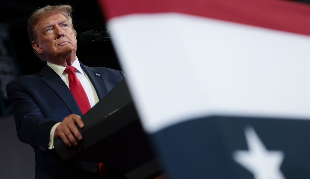 Two European officials criticized Donald Trump on Sunday, February 10, after comments the former U.S. president made about not protecting NATO allies who aren't paying enough from a potential Russian invasion. (Photo by Win McNamee/Getty Images)