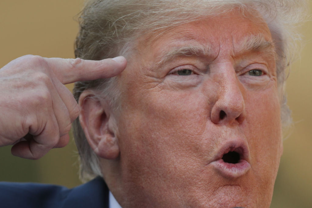 Donald Trump has been described as "unhinged" by the white House over his NATO comments. (Photo by Chip Somodevilla/Getty Images)