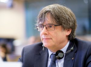 Carles Puigdemont said he may have eyes on taking a run at the Catalonia Government leadership, which “would bring him great joy”. (Thierry Monasse/Getty Images)