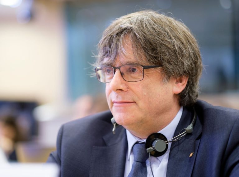 Carles Puigdemont said he may have eyes on taking a run at the Catalonia Government leadership, which “would bring him great joy”. (Thierry Monasse/Getty Images)