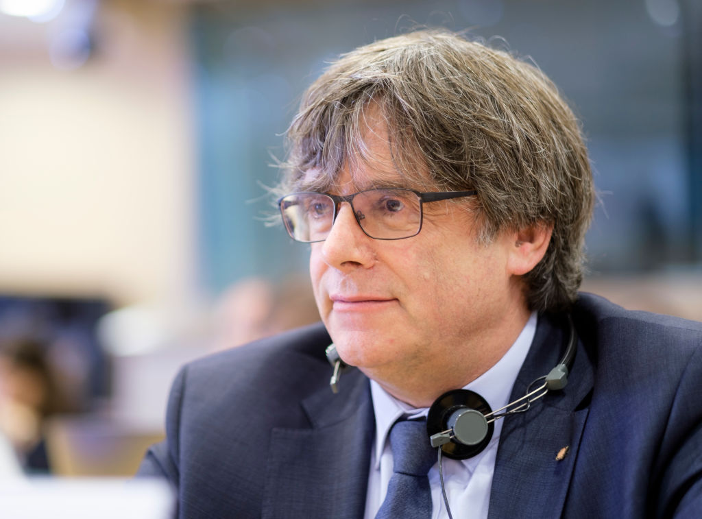 Carles Puigdemont said he may have eyes on taking a run at the Catalonia Government leadership, which “would bring him great joy”. (Thierry Monasse/Getty Images)