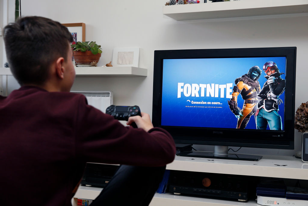 Apple is actively breaking the European Union's Digital Markets Act (DMA), the developer of the popular video game Fortnite, Epic Games, has claimed. (Photo Illustration by Chesnot/Getty Images)