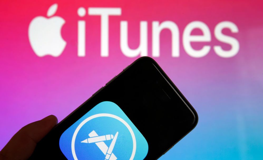 The European Commission has fined Apple €1.8 billion over the company breaking the bloc's antitrust rules surrounding music streaming. (Photo by Chesnot/Getty Images)