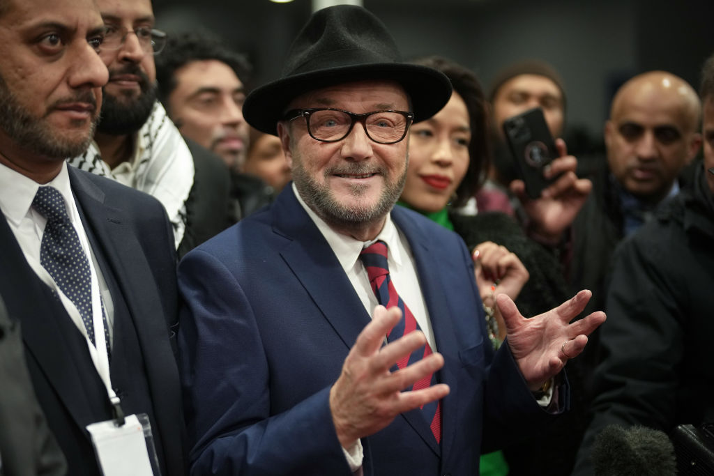 Pro-Palestine politician and pundit George Galloway has achieved a landslide victory in yesterday's Rochdale by-election. (Photo by Christopher Furlong/Getty Images)