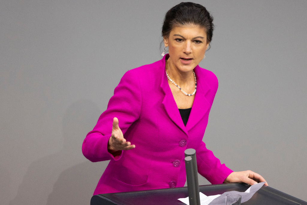 Migrants who have their asylum claims rejected should not be given any social benefits, the country's left-wing firebrand, Sahra Wagenknecht, has said. (Photo by Maja Hitij/Getty Images)