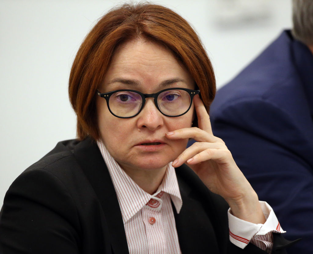 Think carefully: Russian Central Bank Chairman Elvira Nabiullina rattled the Kremlin's sabres over use of her country's Western-based assets. (Mikhail Svetlov/Getty Images)