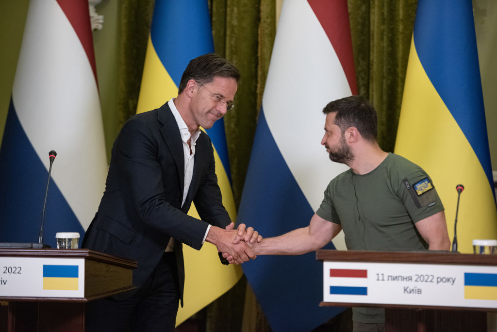 Dutch Prime Minister, Mark Rutte has signed a "security deal" with Ukrainian President Volodymyr Zelenskyy. (Alexey Furman/Getty Images)