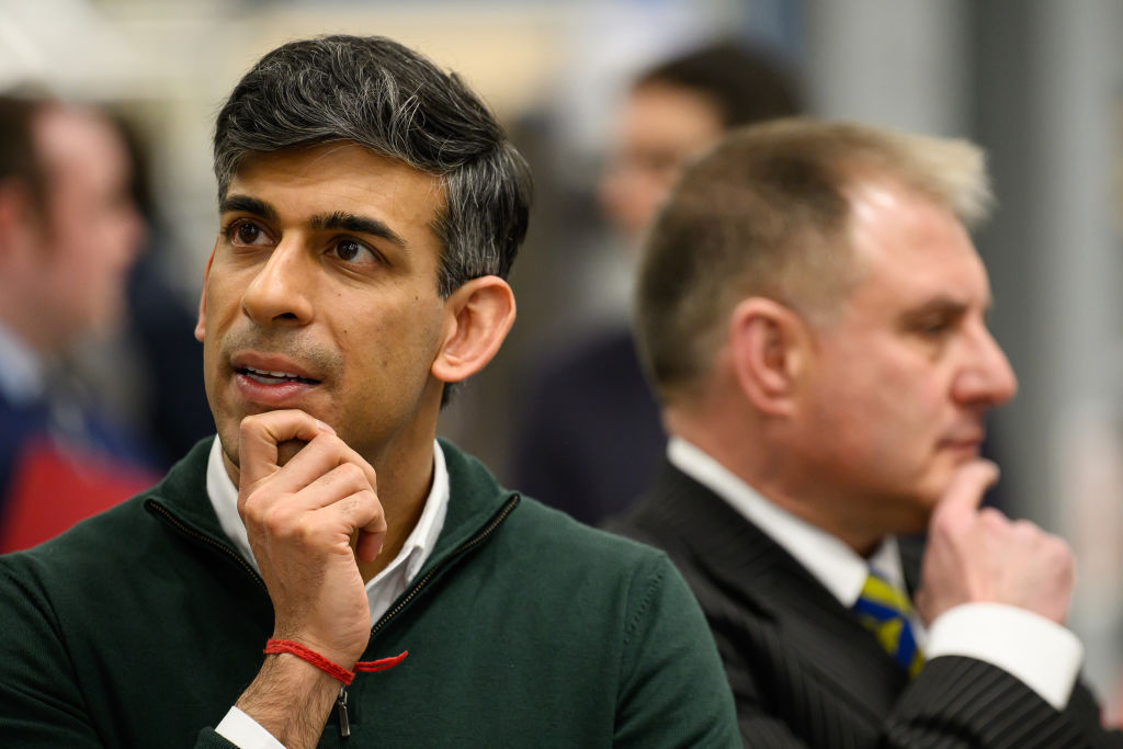 UK Conservative Prime Minister Rishi Sunak is under pressure over migration (Leon Neal/Getty Images)