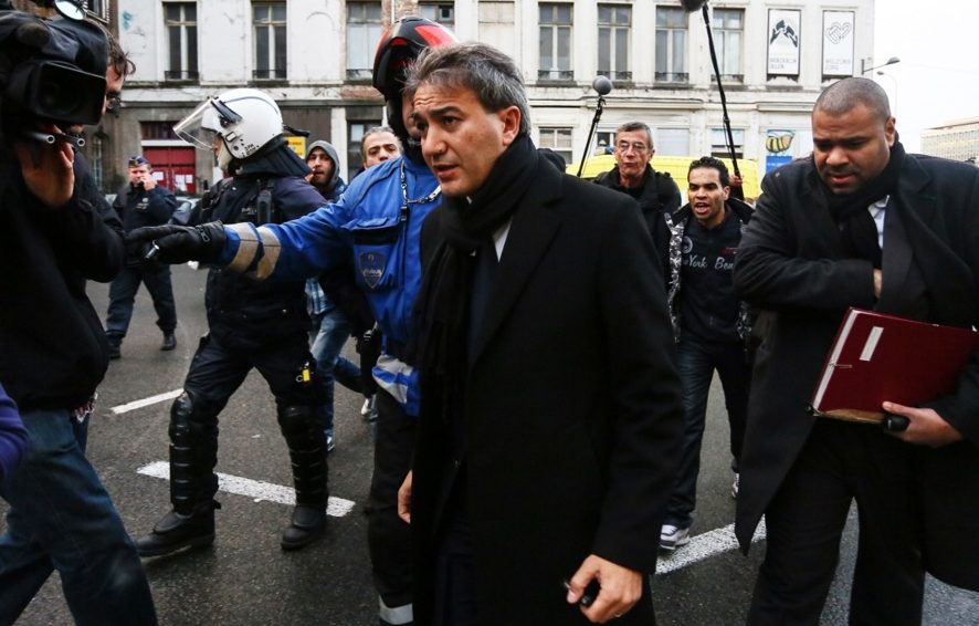 The leftist Mayor of the Saint-Josse district of central Brussels, who issued an order to ban the conference for reasons of “public safety”, has now become NatCon’s biggest benefactor. (EPA/JULIEN WARNAND)