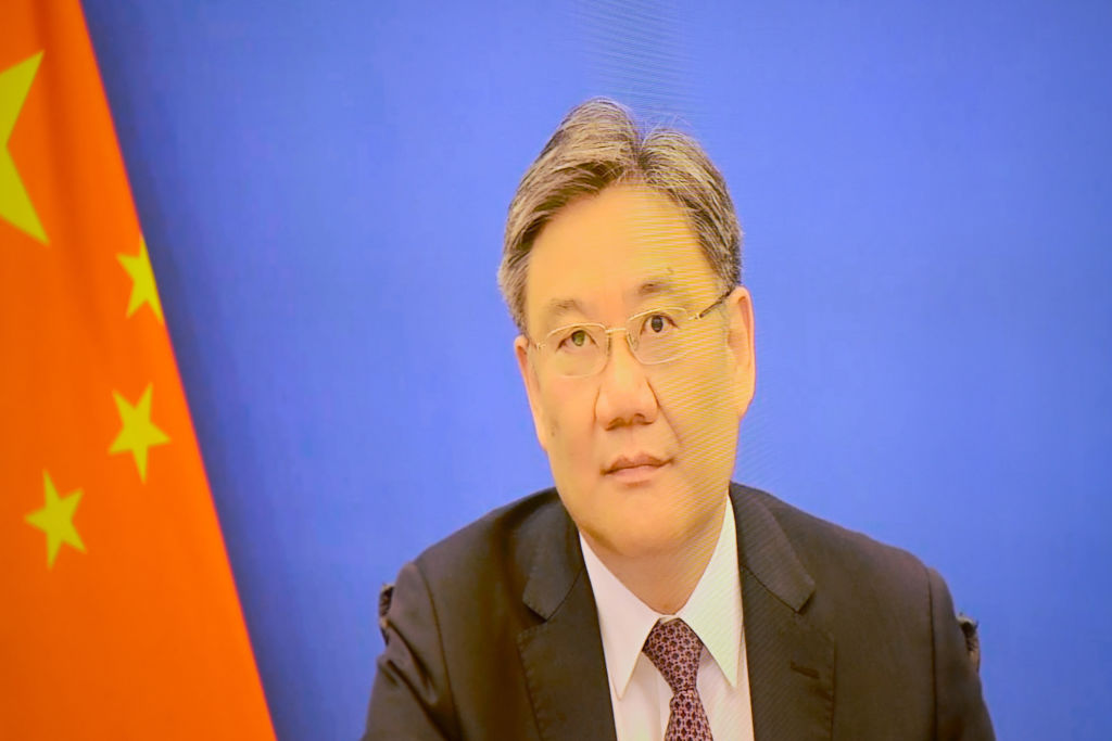 China's Minister of Commerce Wang Wentao warned Brussels over 'green' tech inquiries. (Lukas Coch - Pool/Getty Images)