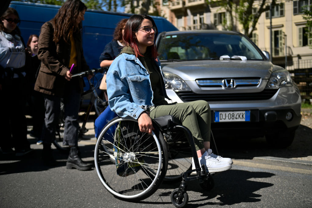 The European Parliament has officially adopted, on April 24th, the European Disability Card and Parking Card.(Photo by Stefano Guidi/Getty Images)
